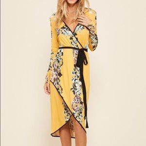 Floral wrap dress